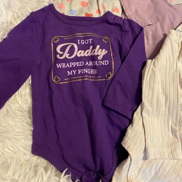 (3) Garanimals & (1) Jessica Simpson 12M Long Sleeve Onesies - Picture 2 of 5